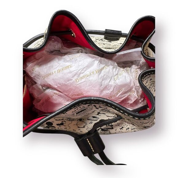 Dooney & Bourke Mickey and Minnie Mouse The Picnic Drawstring Bag BNWT Rare - Picture 3 of 12